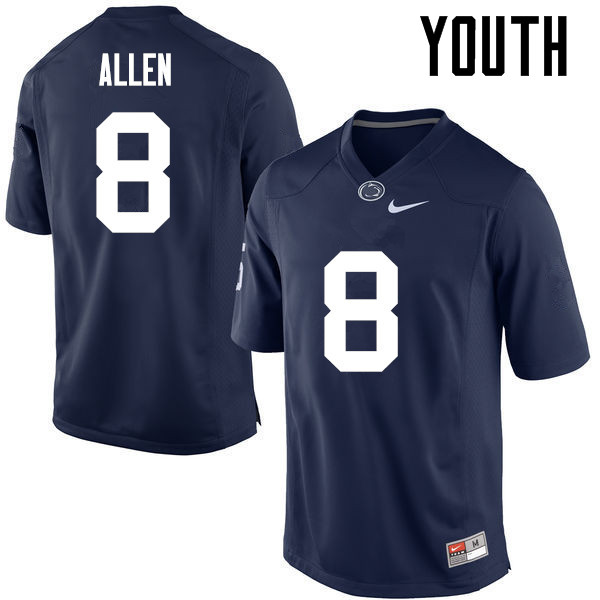 NCAA Nike Youth Penn State Nittany Lions Mark Allen #8 College Football Authentic Navy Stitched Jersey XTN1298EK
